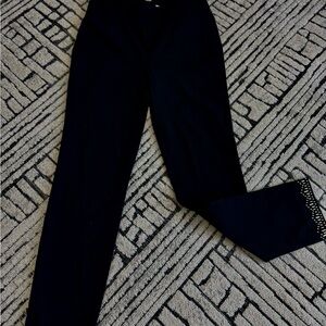 Chico’s 1.5Tall Black Embellished hem pants.